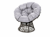 Rattan Swivel Chair - Grey