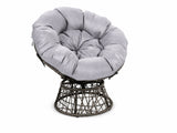 Rattan Swivel Chair - Grey