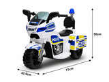 Kids Ride On Police Motorbike - White