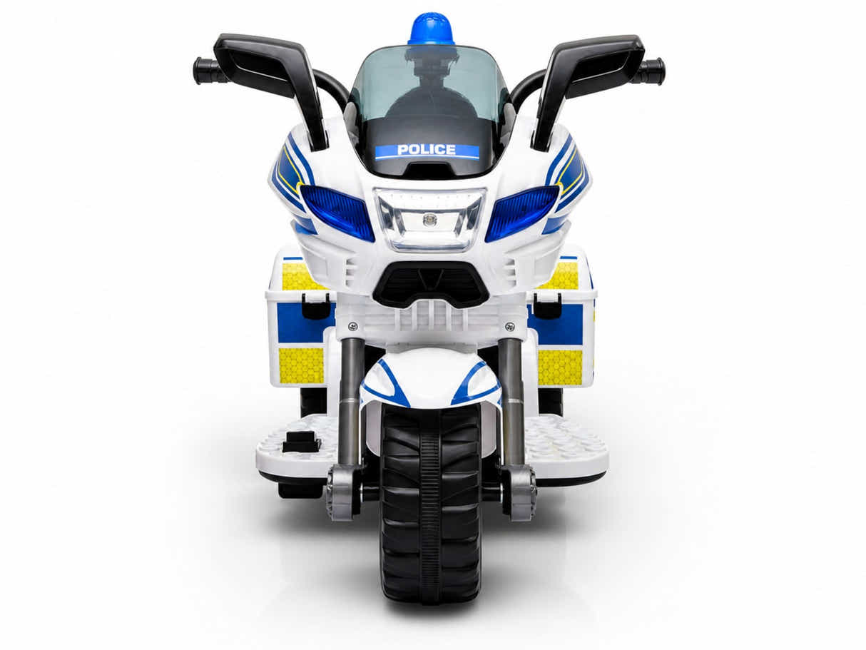 Kids Ride On Police Motorbike - White