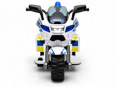 Kids Ride On Police Motorbike - White