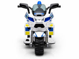 Kids Ride On Police Motorbike - White