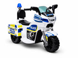 Kids Ride On Police Motorbike - White