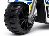 Kids Ride On Police Motorbike - White