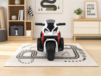 Kids Ride On Motorbike Licensed BMW - Red