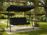 Swing Chair with Canopy - Black