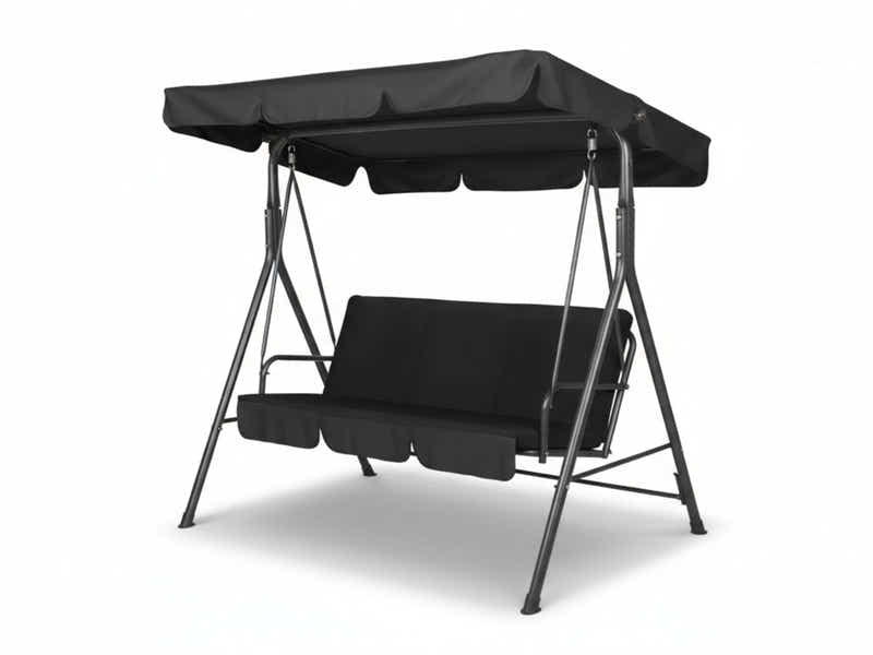 Swing Chair with Canopy - Black