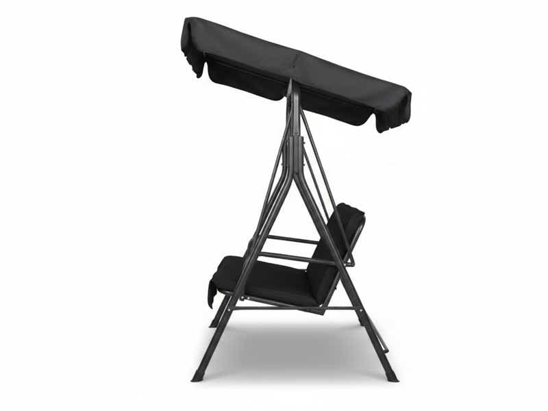 Swing Chair with Canopy - Black