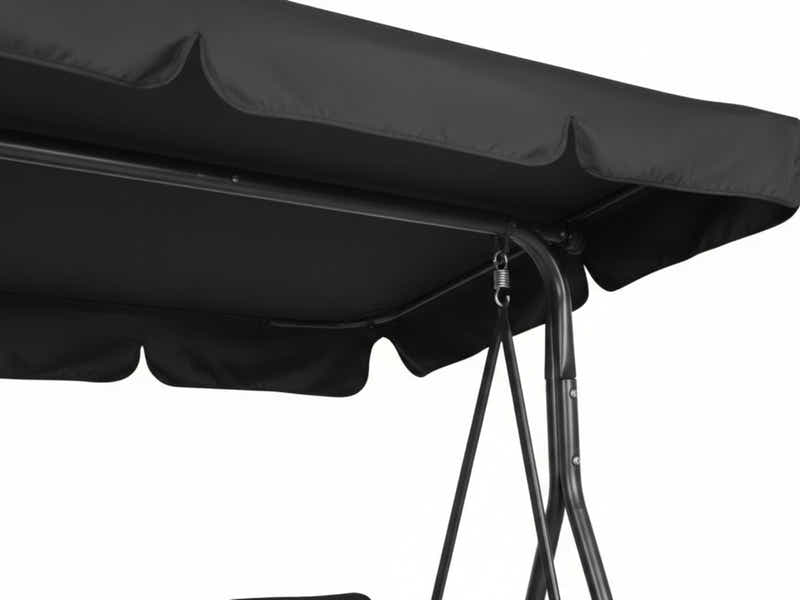 Swing Chair with Canopy - Black