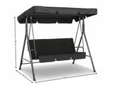 Swing Chair with Canopy - Black
