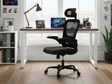 Etan Computer Desk 140 & Molina Mesh Task Chair Black+Black (Combo)