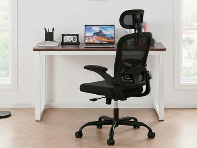 Etan Computer Desk 160 & Molina Mesh Task Chair Black+Black (Combo)