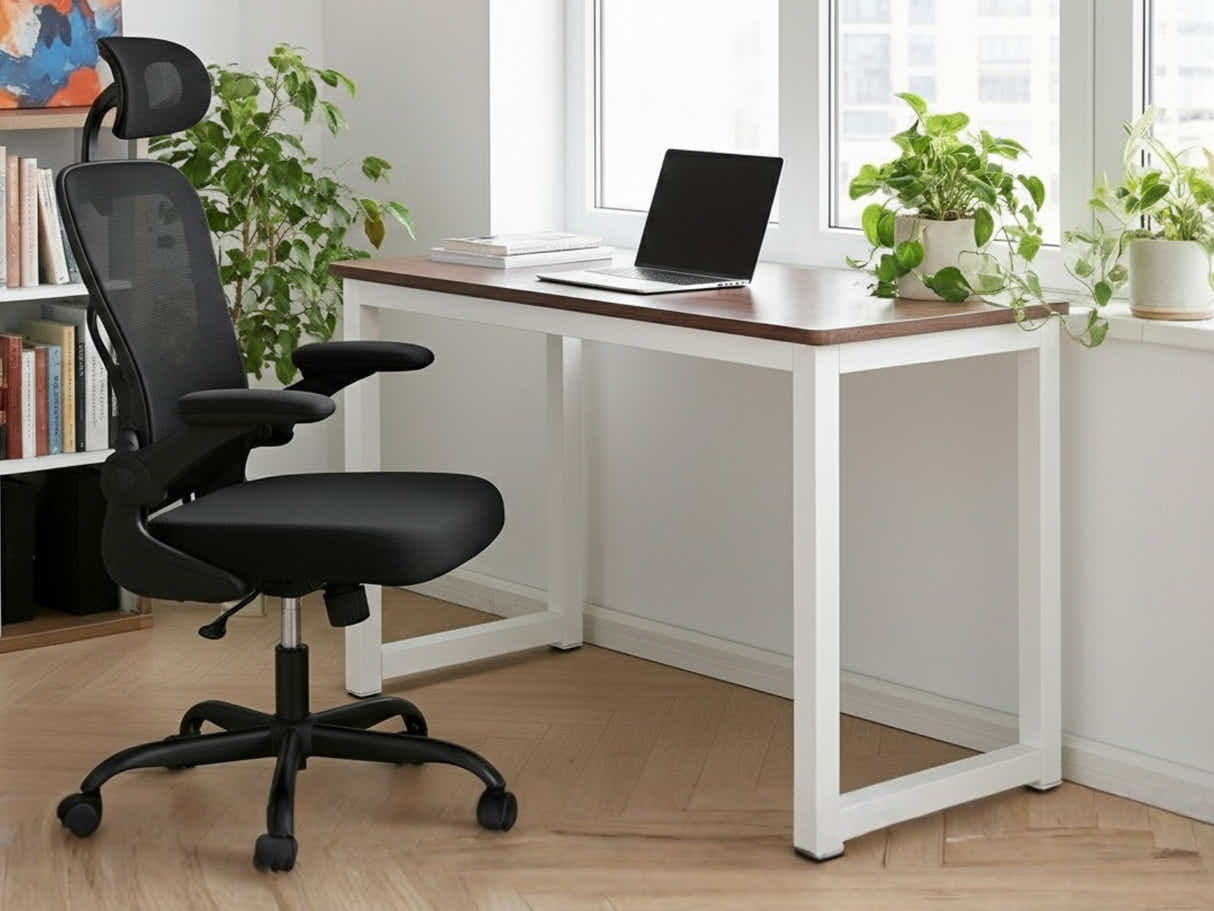 Etan Computer Desk 160 & Molina Mesh Task Chair Black+Black