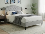 Lizina Bed Frame Light Grey - Double