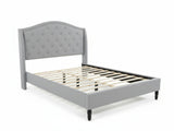Lizina Bed Frame Light Grey - Double