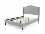 Lizina Bed Frame Light Grey - Double