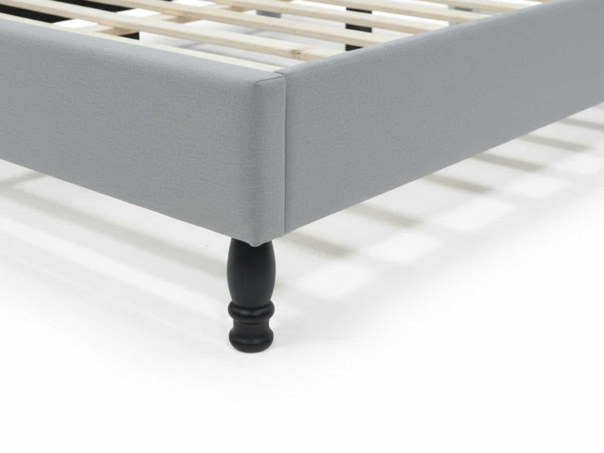 Lizina Bed Frame Light Grey - Double