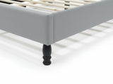 Lizina Bed Frame Light Grey - Double