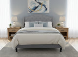 Lizina Bed Frame Light Grey - Double