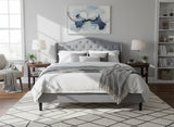 Lizina King Bedframe - Light Grey