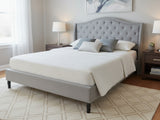 Lizina King Bedframe - Light Grey
