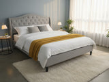Lizina King Bedframe - Light Grey