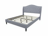 Lizina King Bedframe - Light Grey