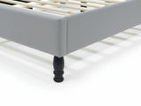 Lizina King Bedframe - Light Grey