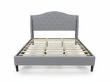 Lizina King Bedframe - Light Grey