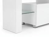 DS Glansig LED Entertainment Unit White - 190 cm