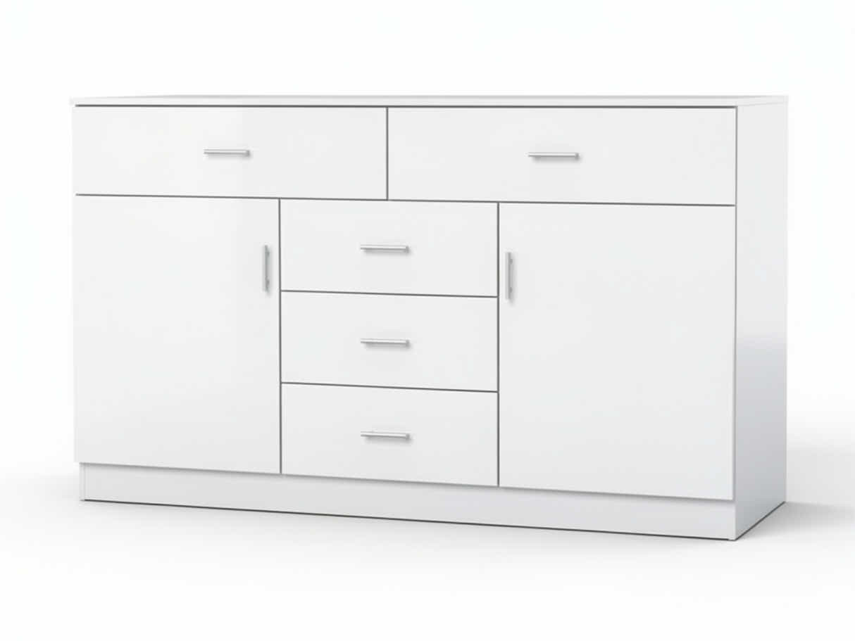 Glansig White Buffet Table - 150 cm