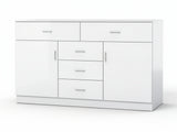 Glansig White Buffet Table - 150 cm