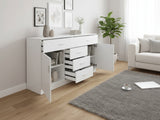 Glansig White Buffet Table - 150 cm