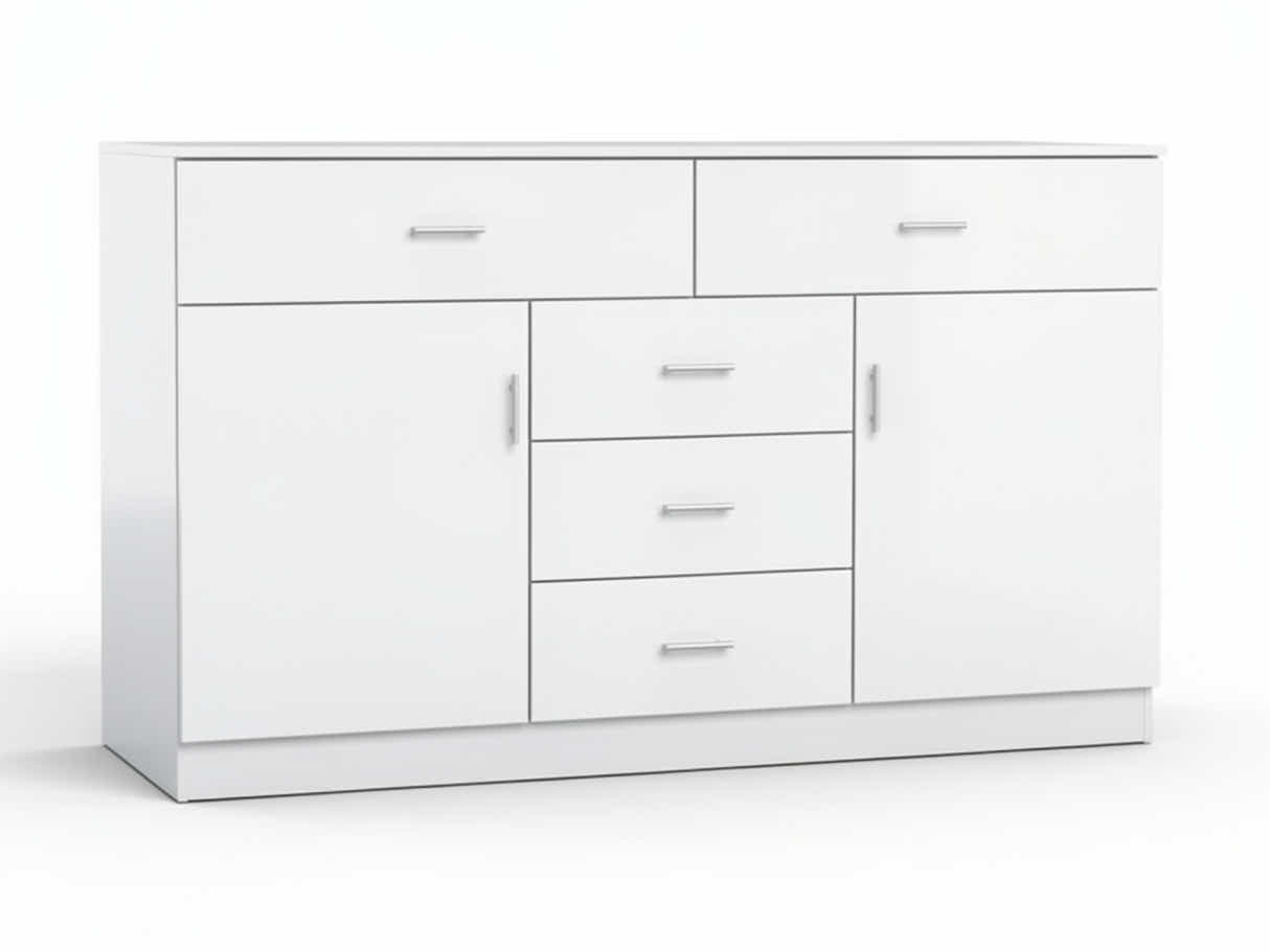 Glansig White Buffet Table - 150 cm