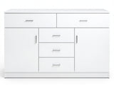 Glansig White Buffet Table - 150 cm