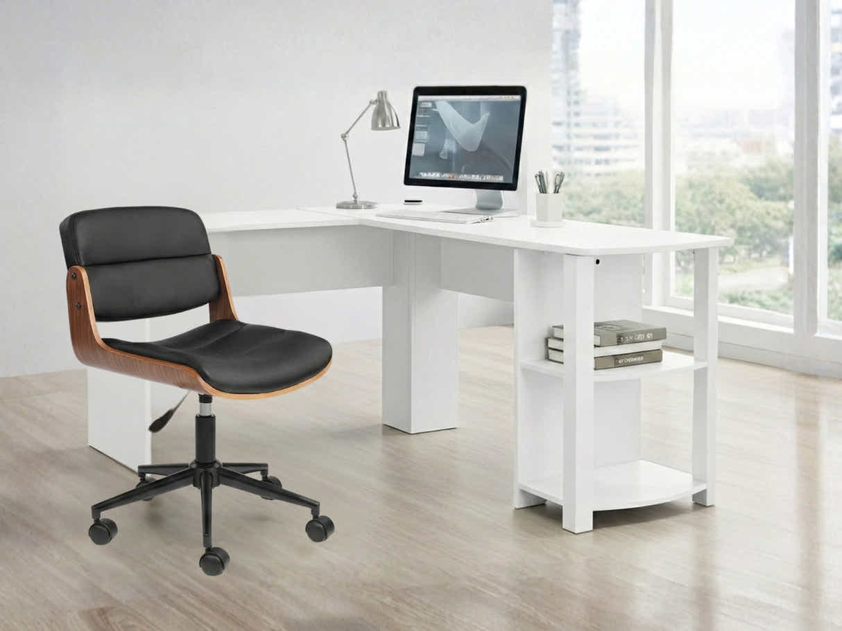 Korr Corner Office Desk & Rocket Wooden Executive Office Chair