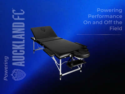 3-Fold Portable Aluminum Massage Table - Black