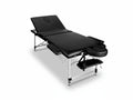 3-Fold Portable Aluminum Massage Table - Black