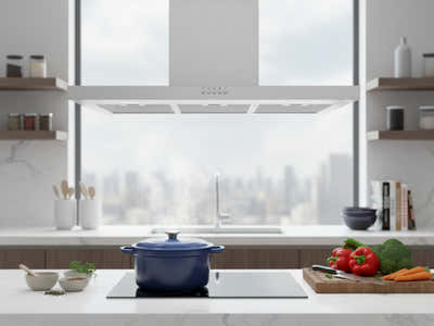 Midea 90 cm T-Shape Rangehood Silver