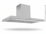 Midea 90 cm T-Shape Rangehood Silver
