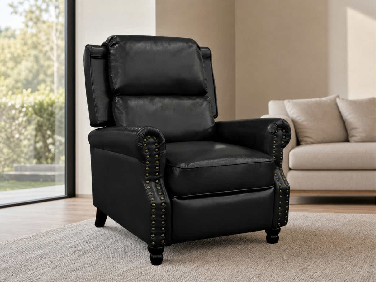 Nilsson PU Leather Recliner Chair - Black