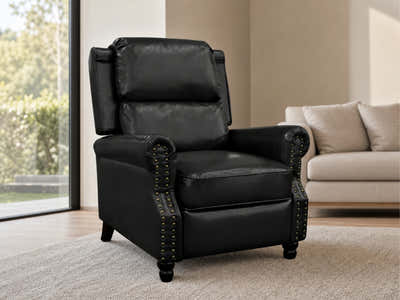 Nilsson PU Leather Recliner Chair - Black