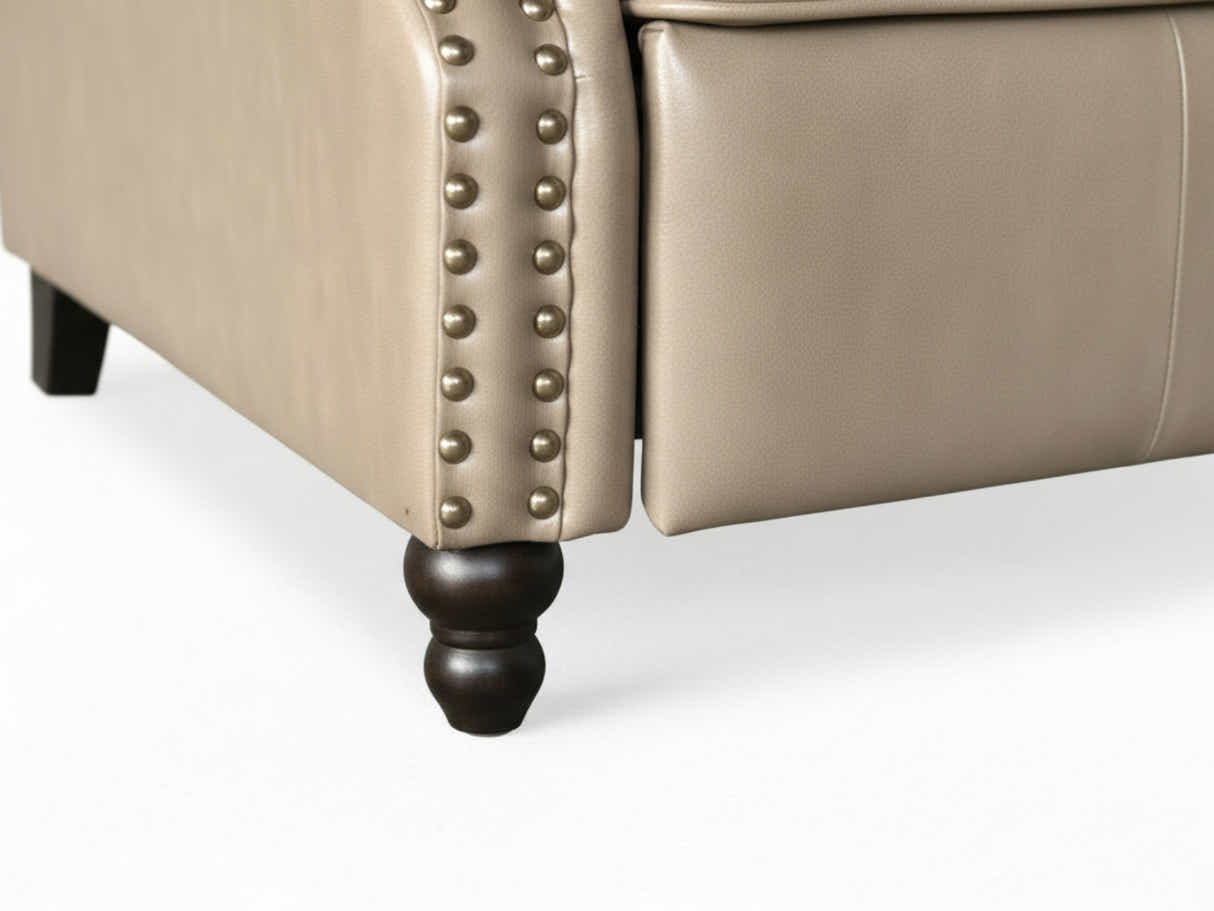 Nilsson PU Leather Recliner Chair - Khaki