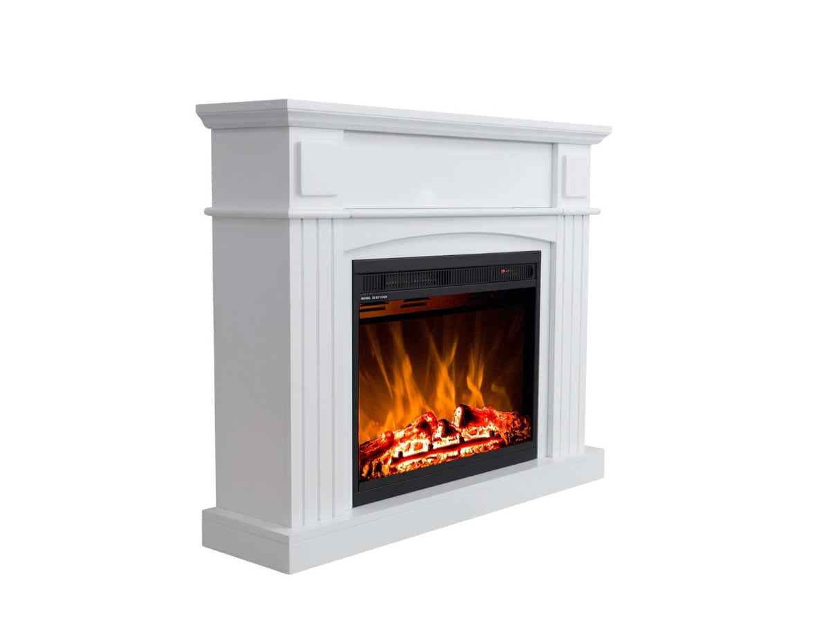 Mantel Electric Fireplace Suite - White