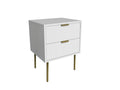 2-Drawer Bedside Table White