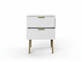 2-Drawer Bedside Table White