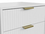 2-Drawer Bedside Table White