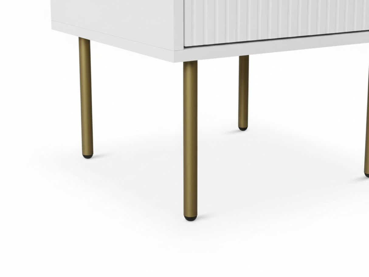 2-Drawer Bedside Table White