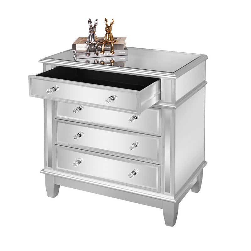 Mirrored 4-Drawer Chest