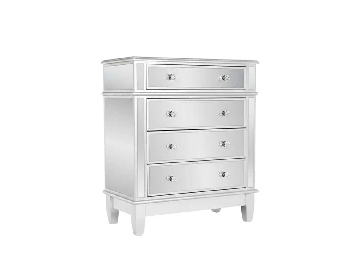 Mirrored 4-Drawer Chest